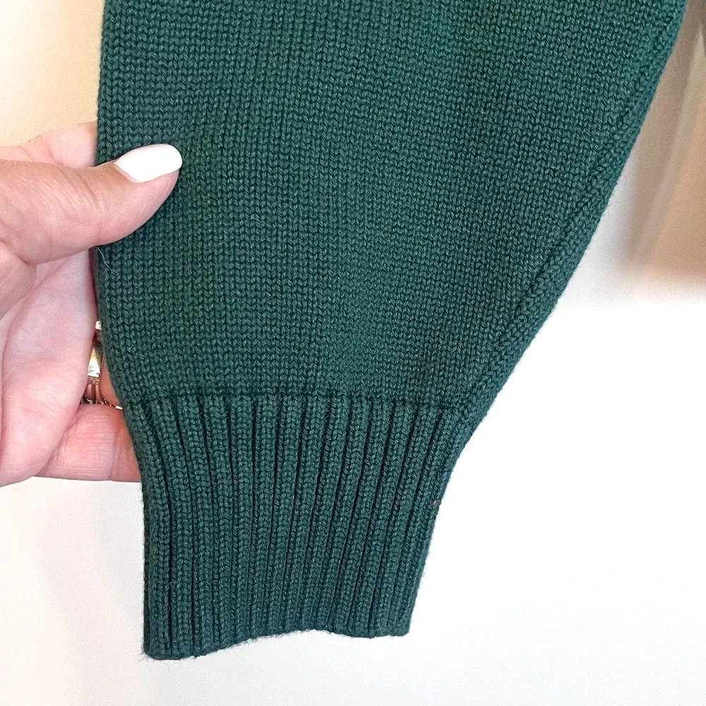 J Crew Mens‎ Heritage Cotton V-neck Sweater Size M Green Heritage Classic Preppy